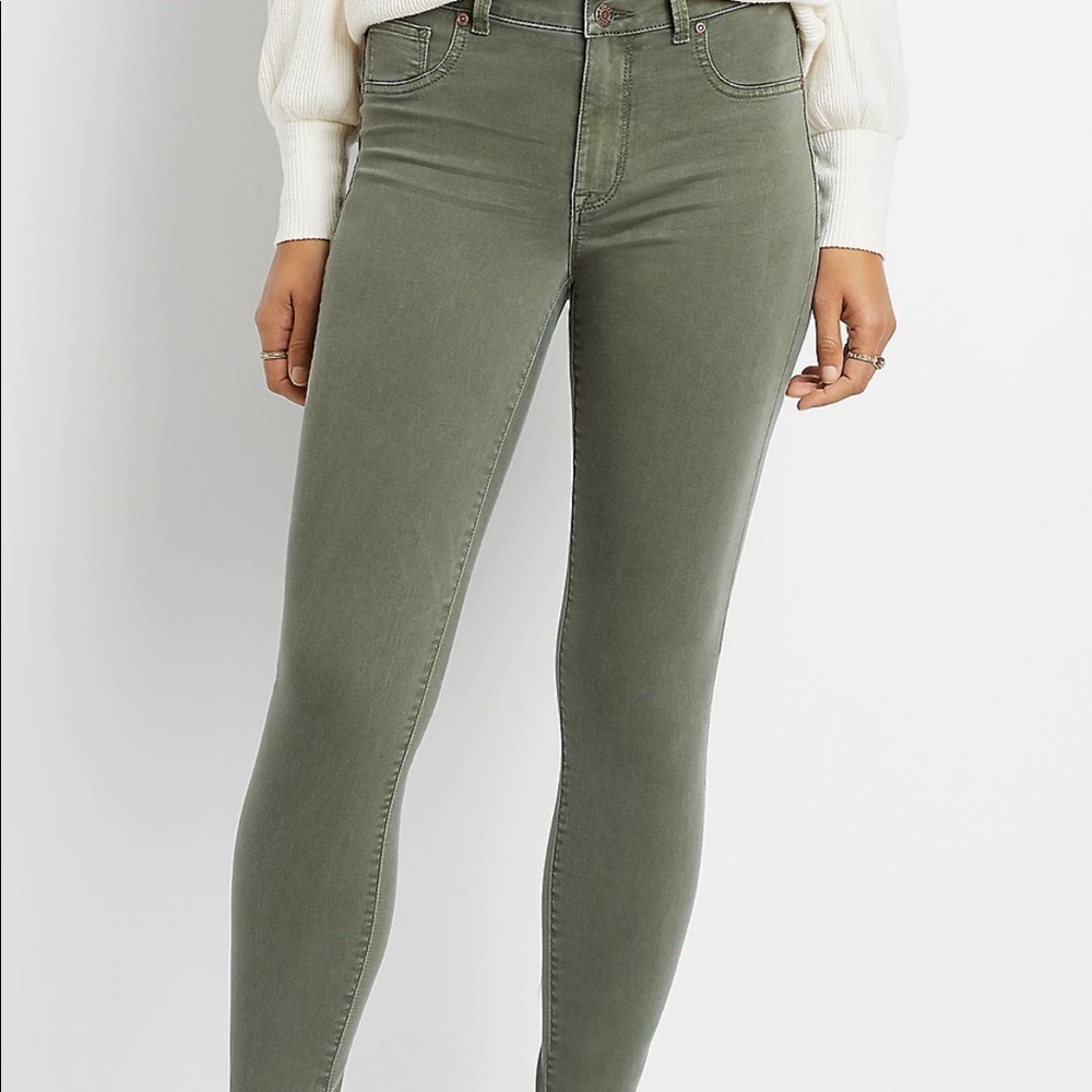 Maurice’s Denimflex green jeggings